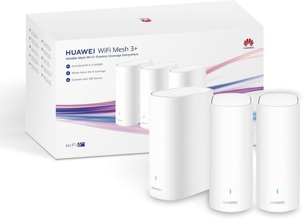 Huawei WiFi Mesh 3 mesh WiFi-system, Wi-Fi 6, AX3000, Dual-band, 3 st, vit