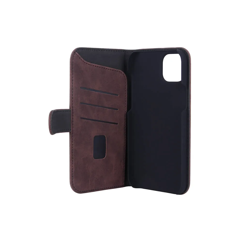 GEAR Wallet, iPhone 14 Plus - pl&aring;nboksfodral, Brun