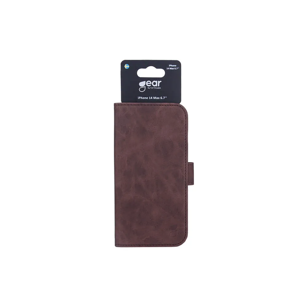 GEAR Wallet, iPhone 14 Plus -lompakkokotelo, Ruskea