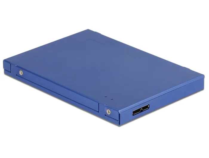 DeLOCK 2,5" kabinett, M.2/mSATA SSD, USB3.1 Gen 2, bl&aring;