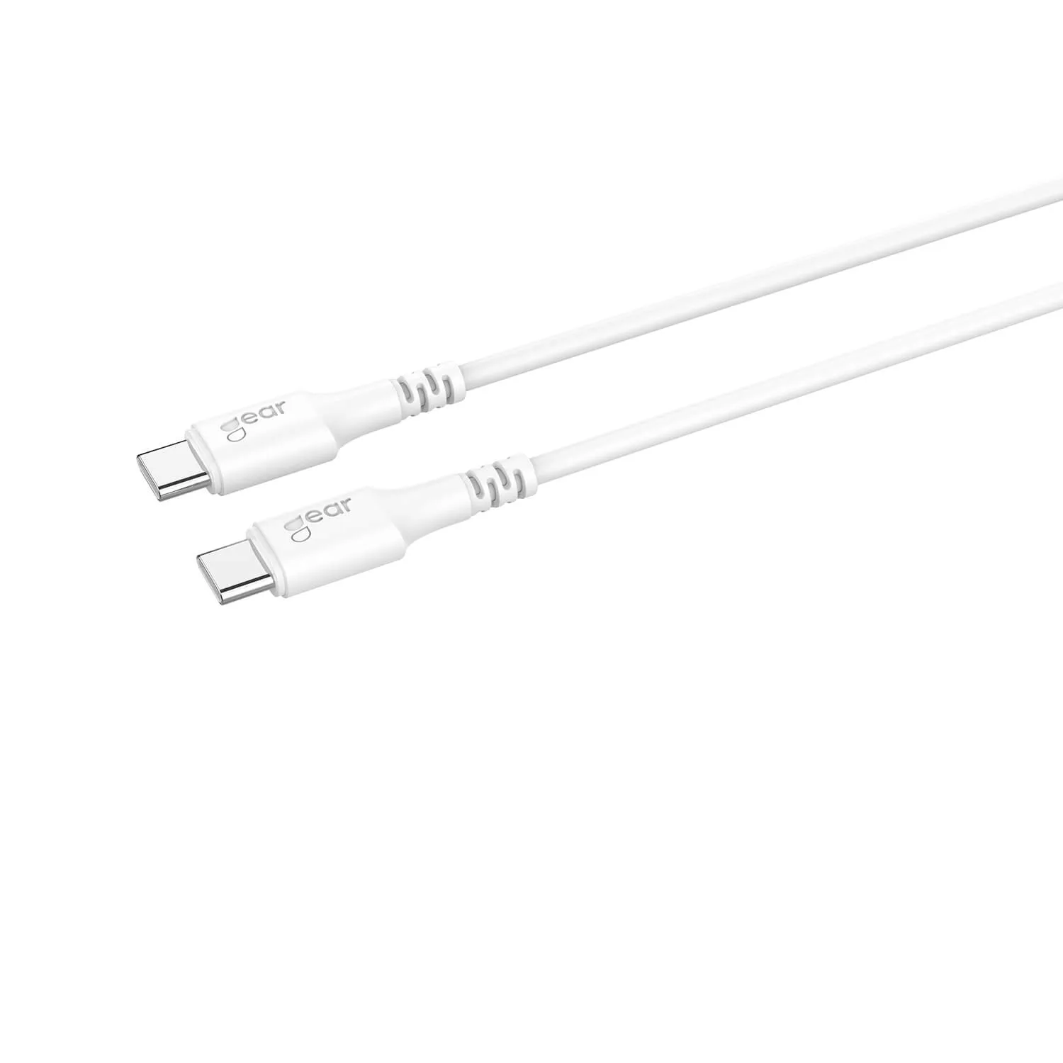 GEAR USB-C 2.0 kabel, 60 W, 1 m, vit