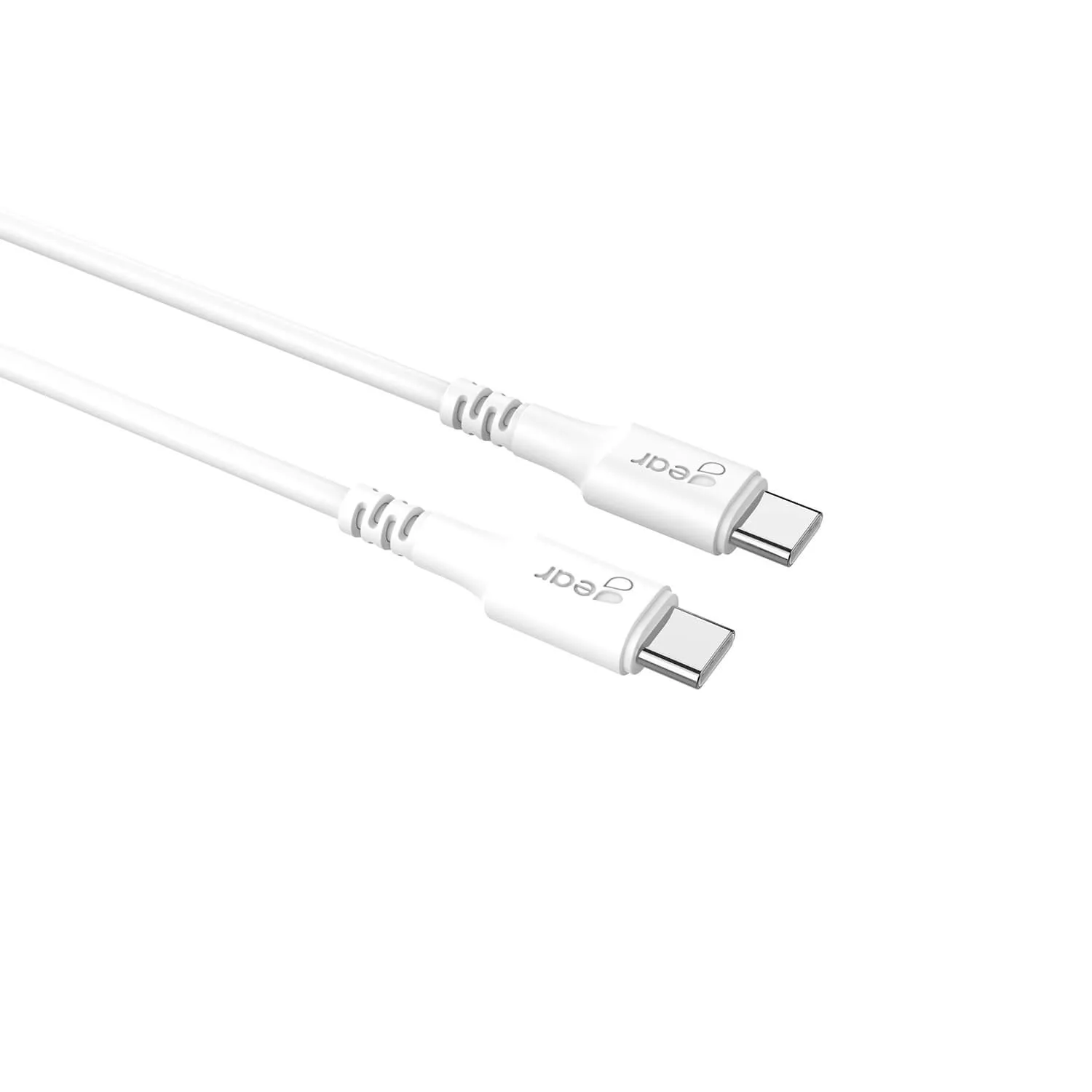 GEAR USB-C 2.0 kabel, 60 W, 1 m, vit