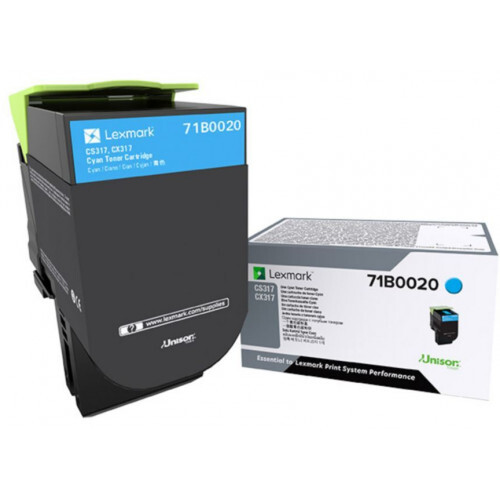 Lexmark 71B0020 Toner cartridge, Cyan