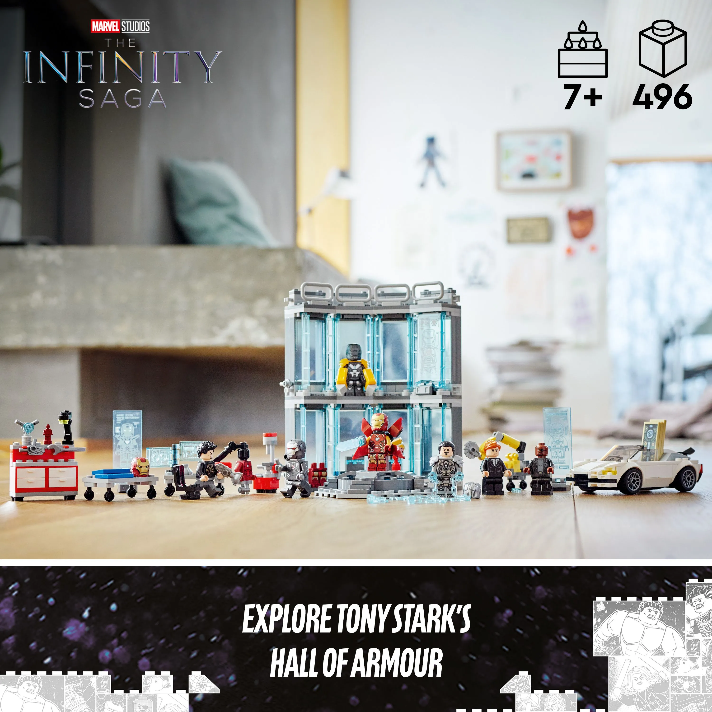 Lego Marvel Super Heroes Iron Manin asevarasto 76216