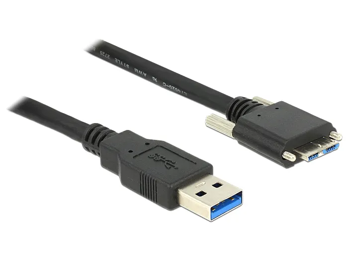 De-Lock USB-A – Micro-USB B 3.1 Gen 1 - cable, 2 m, Black