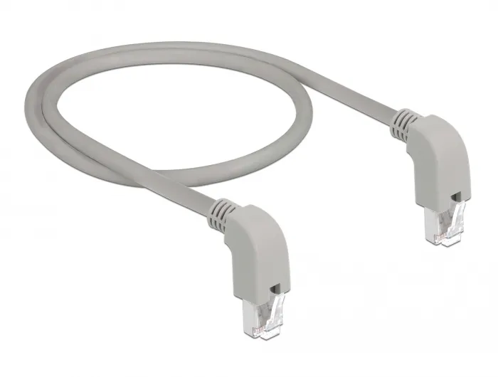 Delock Network cable RJ45 Cat.5e SF/UTP downwar / downward angled 2m