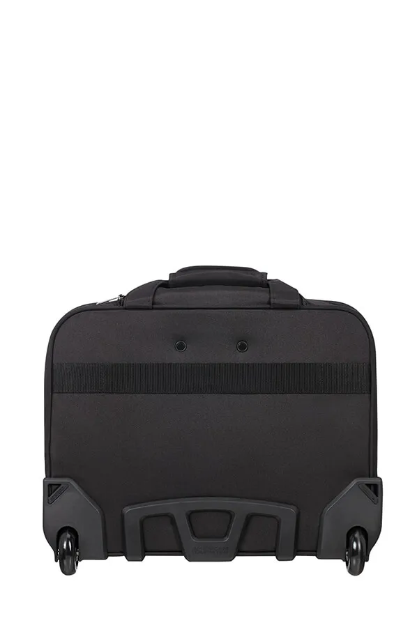 American Tourister At Work 15.6" Rolling Laptop Briefcase, Polyester, Black/Orange