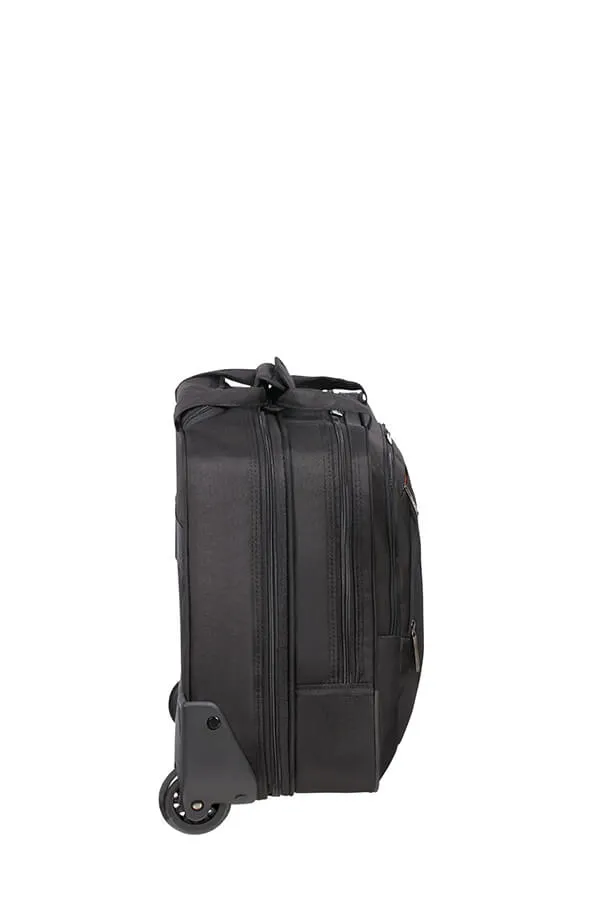 American Tourister At Work 15.6" Rolling Laptop Briefcase, Polyester, Black/Orange