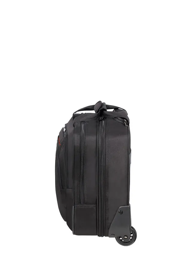 American Tourister At Work 15.6" Rolling Laptop Briefcase, Polyester, Black/Orange