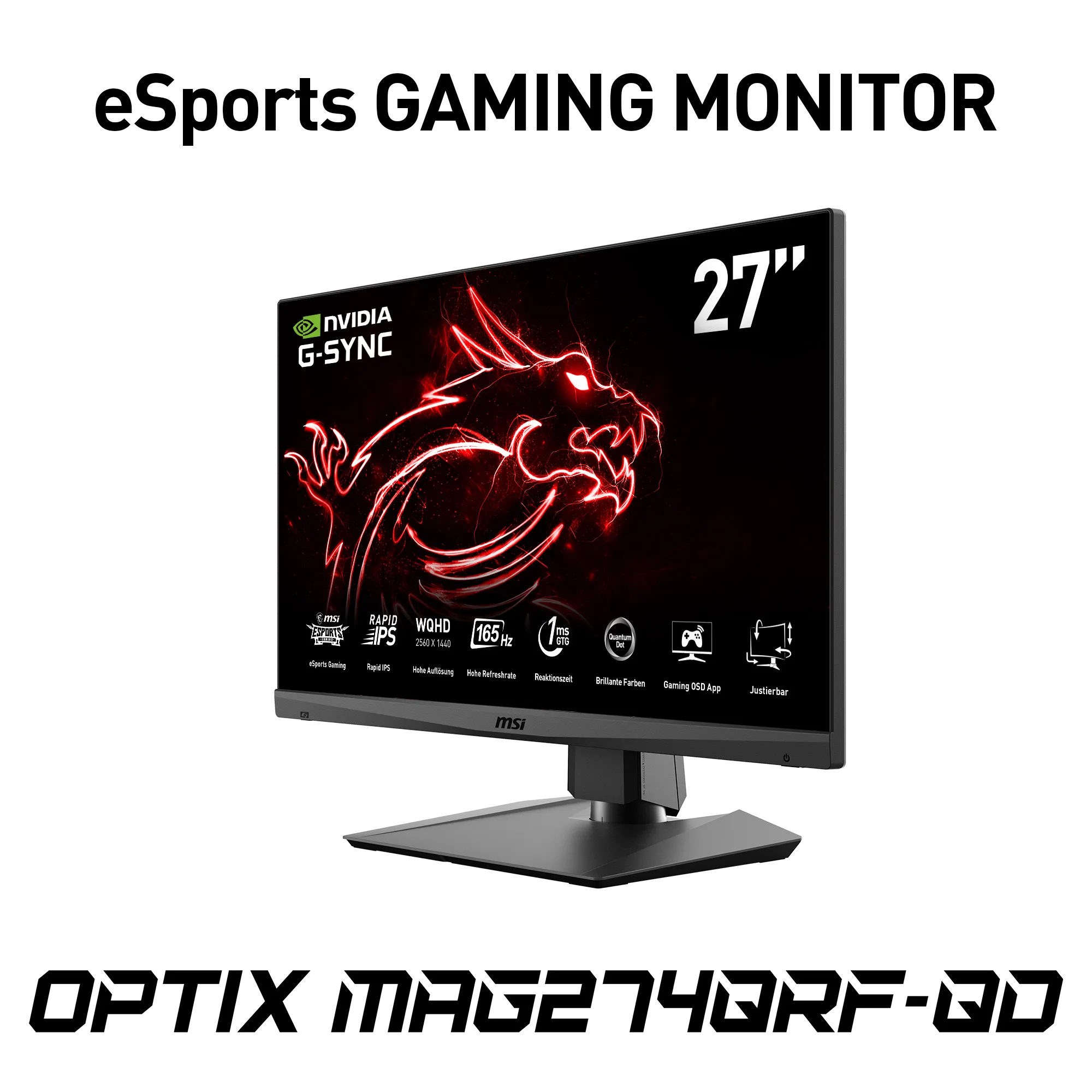 MSI 27&quot; Optix MAG274QRFDE-QD QHD, IPS - gaming monitor
