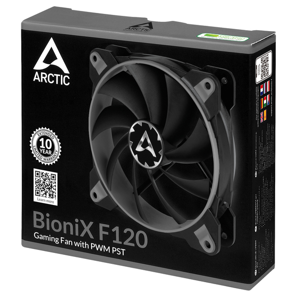 Arctic Cooling BioniX F120 eSport Fan 120mm w/ 3-phase motor, PWM and PST Grey