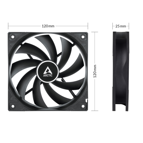 F12 Silent (black) Silent 120mm Fan