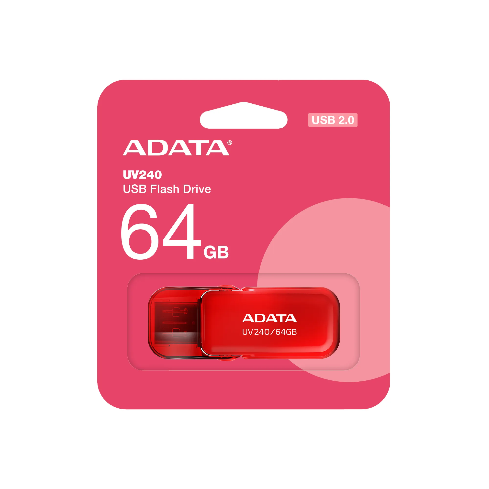 ADATA Flash Drive UV240 64GB USB 2.0 Red