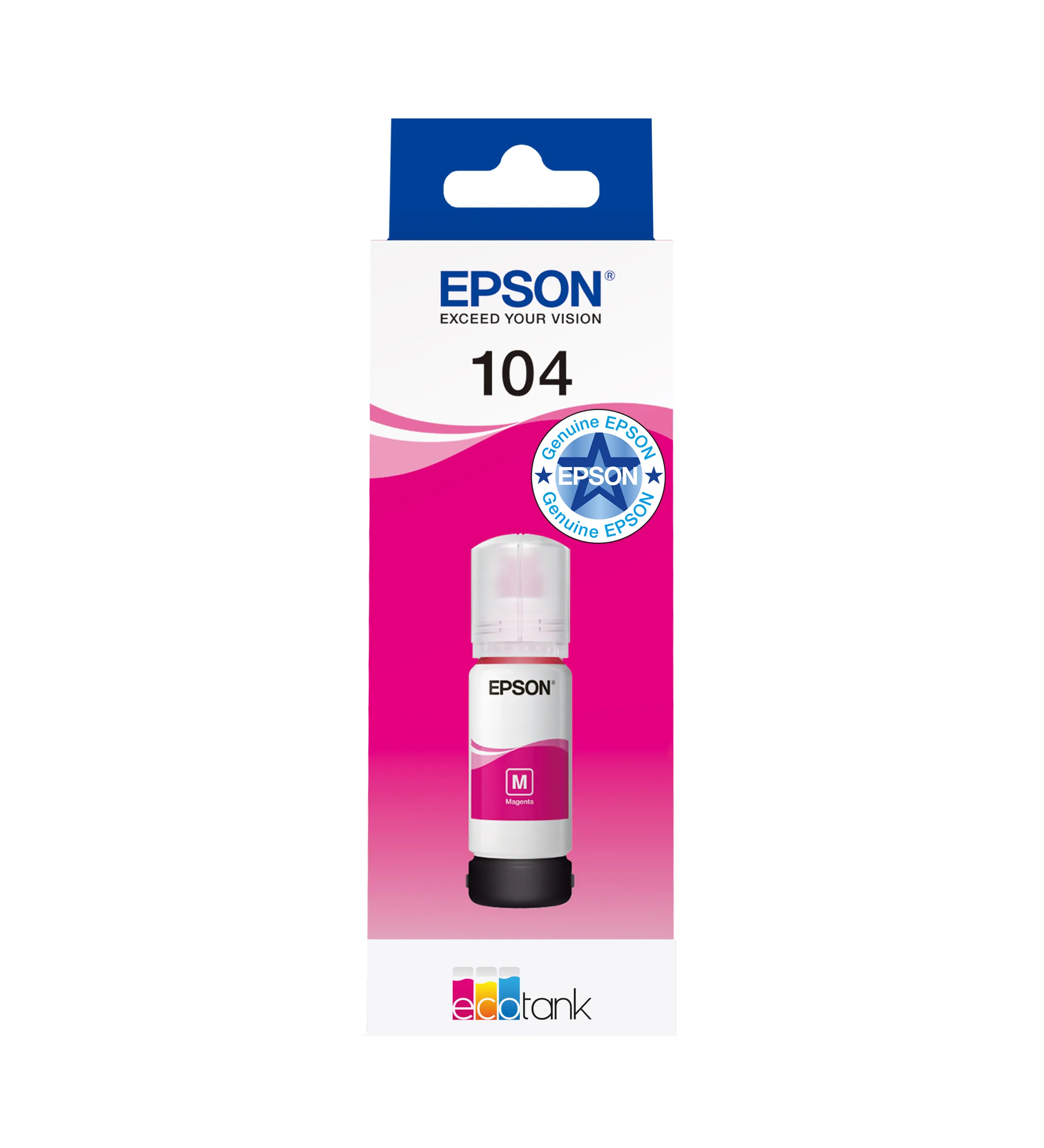 EPSON 104 EcoTank-mustepullo, 65 ml, magenta