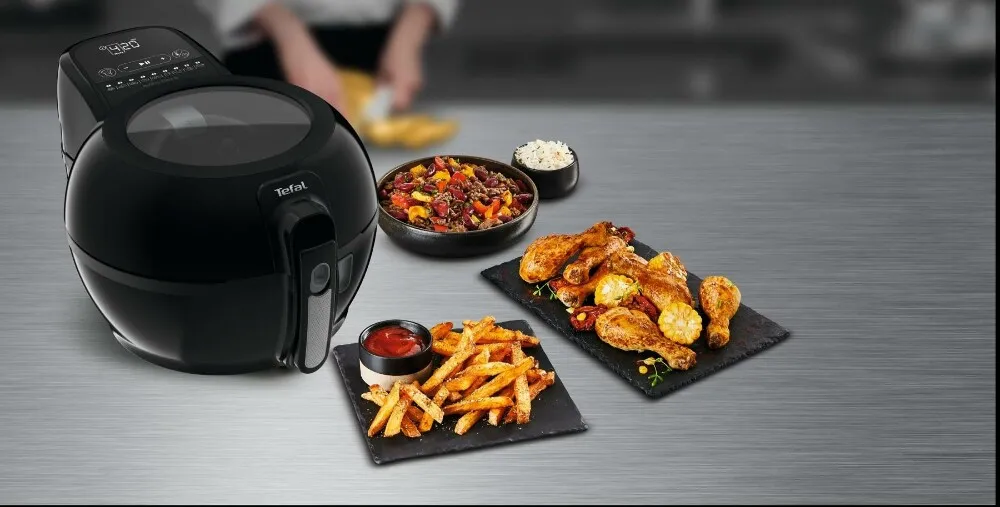 Tefal FZ773815 ActiFry Genius Smart Air fryer -kiertoilmakypsennin, musta, 1.2l