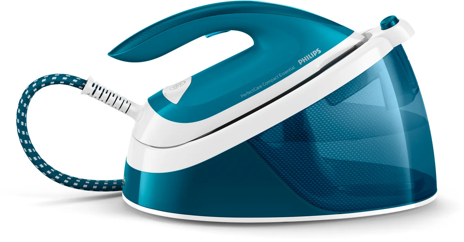 Philips PerfectCare Compact Essential GC6840/20 Steam Generator Iron, 2400W, 6 bar, 1.3L, Blue/White