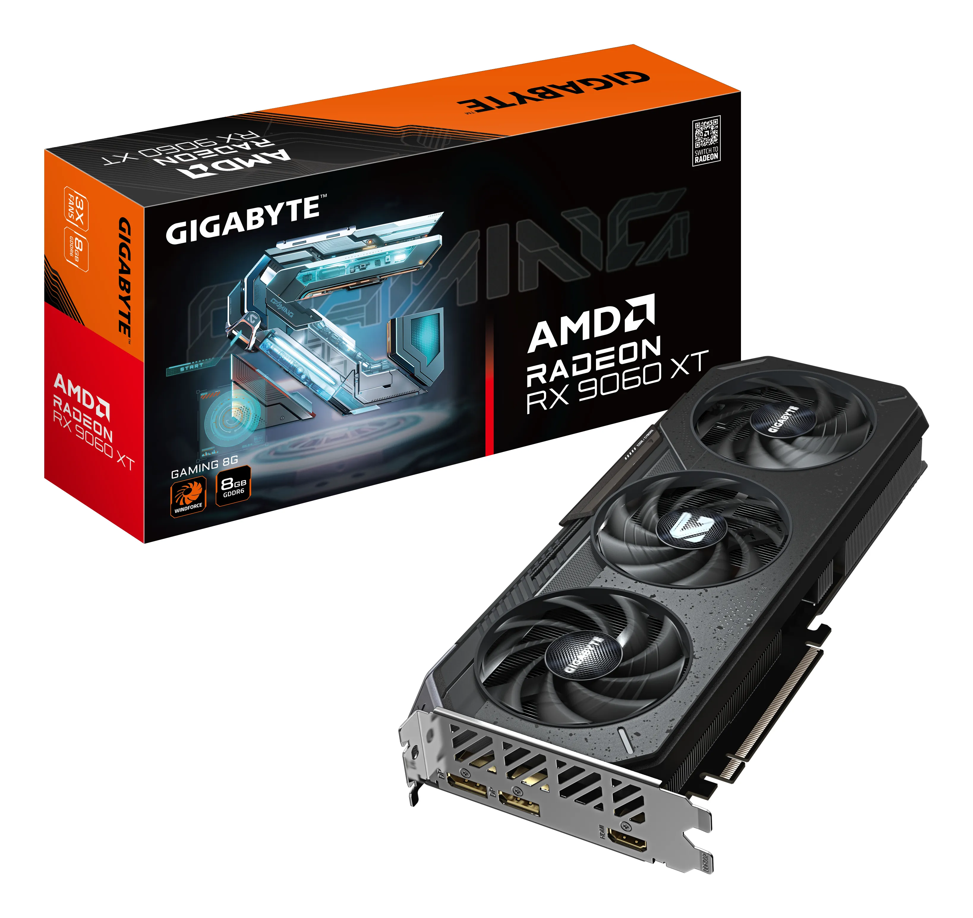 Gigabyte Radeon RX 9060 XT GAMING OC 8 GB grafikkort
