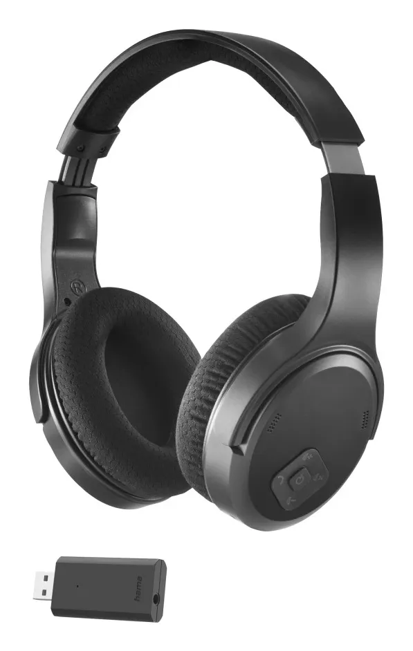 HAMA 00221847 tr&aring;dl&ouml;sa over-ear h&ouml;rlurar, svart