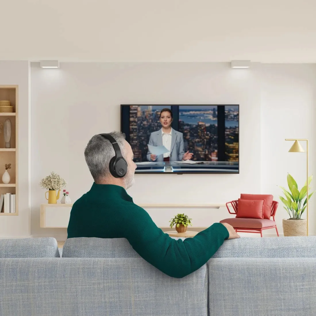 HAMA 00221847 tr&aring;dl&ouml;sa over-ear h&ouml;rlurar, svart