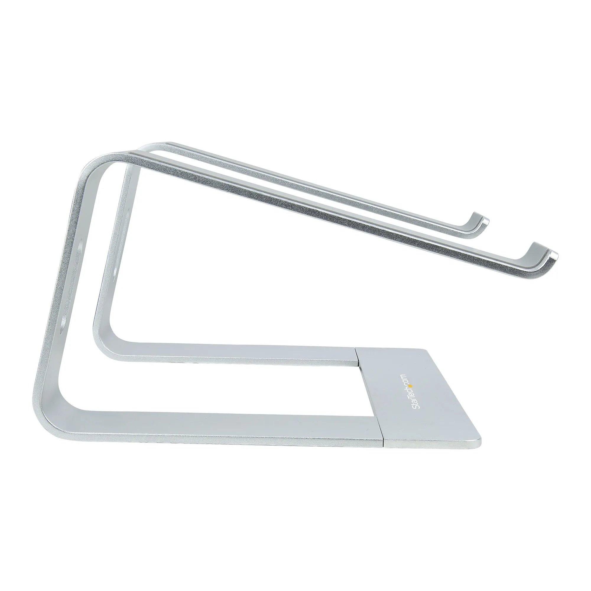 STARTECH.COM Laptop Stand for Desk Supports 5kg/11lb Aluminum/Silver Ergonomic Laptop Riser Portable Laptop Holder Angled Stand