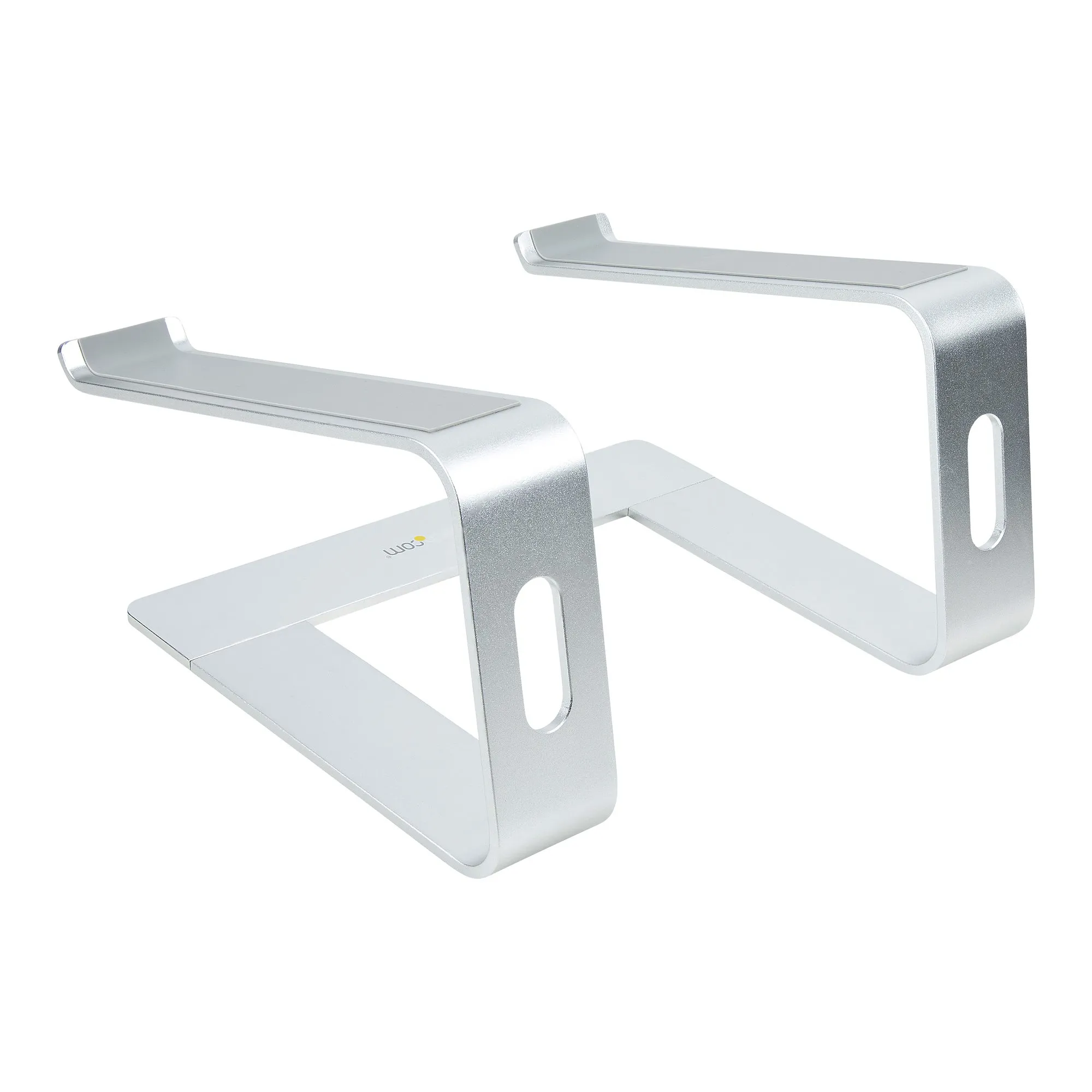 STARTECH.COM Laptop Stand for Desk Supports 5kg/11lb Aluminum/Silver Ergonomic Laptop Riser Portable Laptop Holder Angled Stand