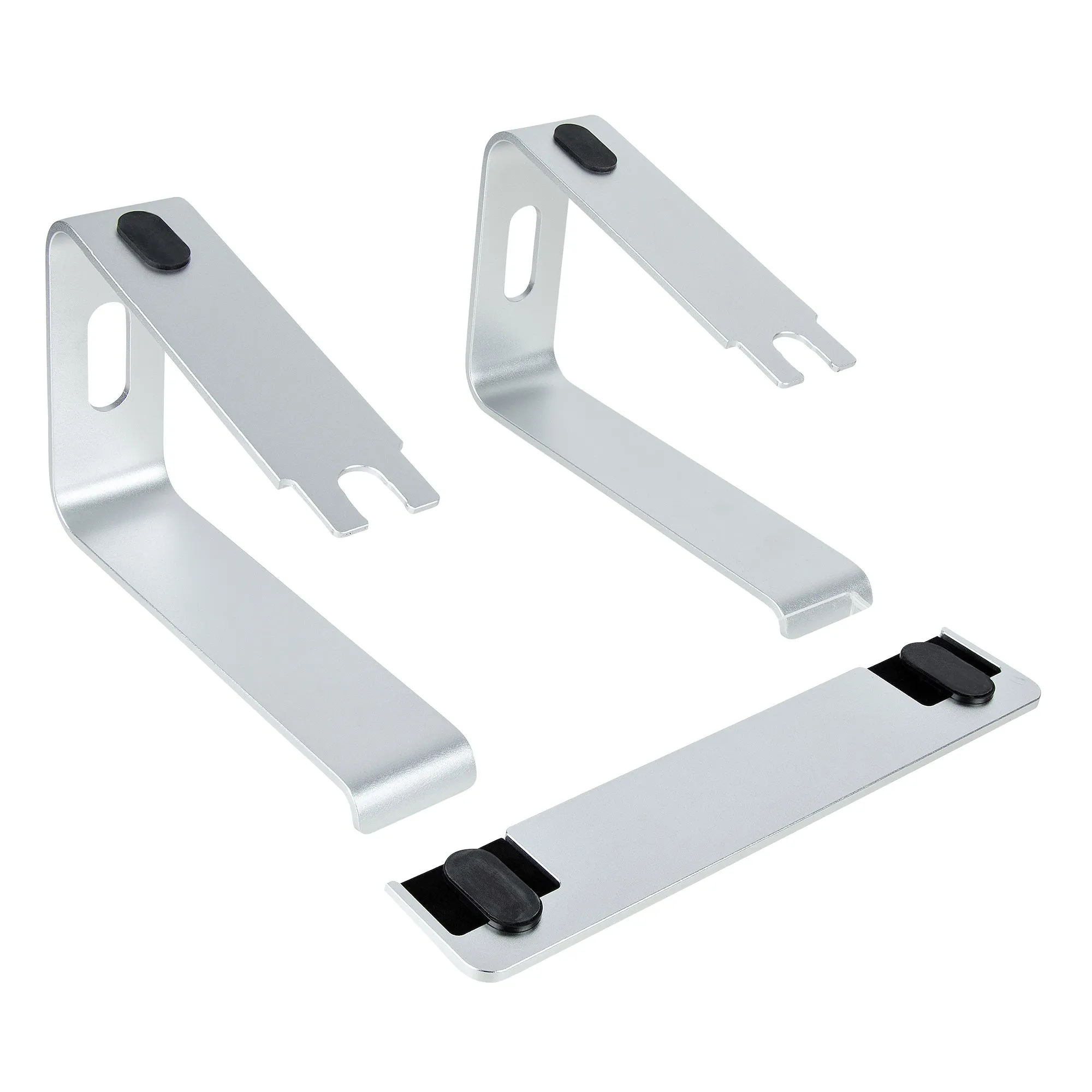 STARTECH.COM Laptop Stand for Desk Supports 5kg/11lb Aluminum/Silver Ergonomic Laptop Riser Portable Laptop Holder Angled Stand