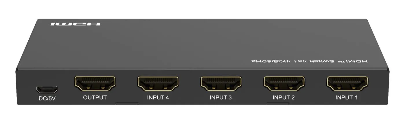 4K@60Hz HDMI Switch 4x1, HDCP 2.2, w/ Remote control