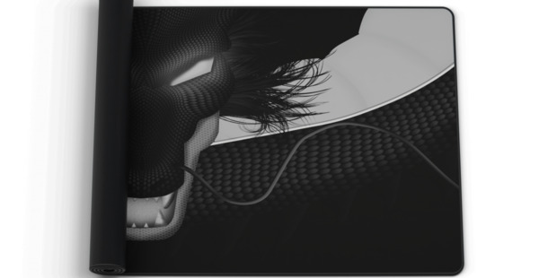 Mighty Setup Dragon Gaming Mousepad, 900x400 mm, Black
