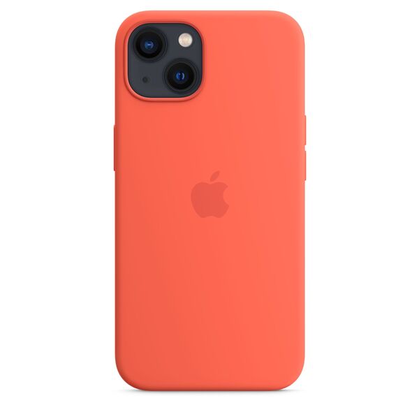 Apple iPhone 13, MagSafe -silikonikuori, Nectarine