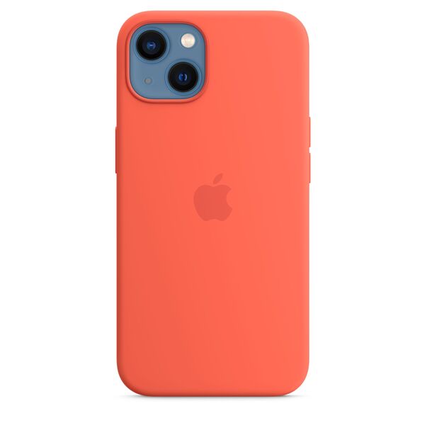 Apple iPhone 13, MagSafe -silikonikuori, Nectarine