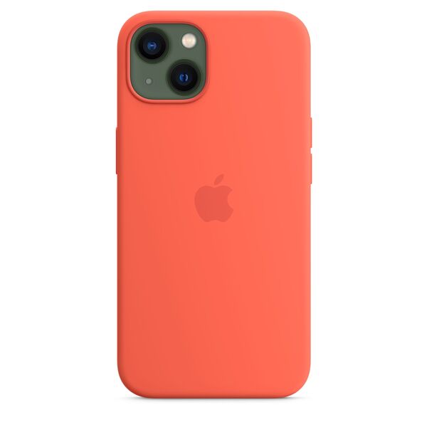Apple iPhone 13, MagSafe -silikonikuori, Nectarine