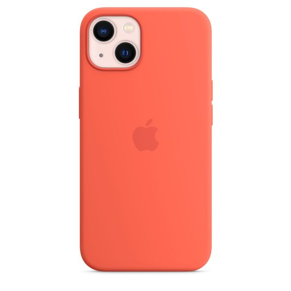 Apple iPhone 13, MagSafe -silikonikuori, Nectarine