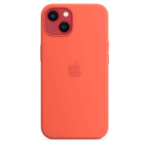Apple iPhone 13, MagSafe -silikonikuori, Nectarine
