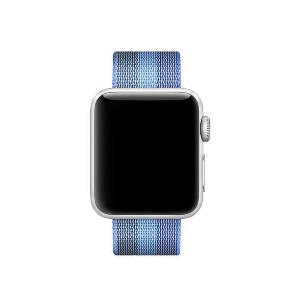 Apple Watch 42 mm punottu nailonranneke - saimaansininen