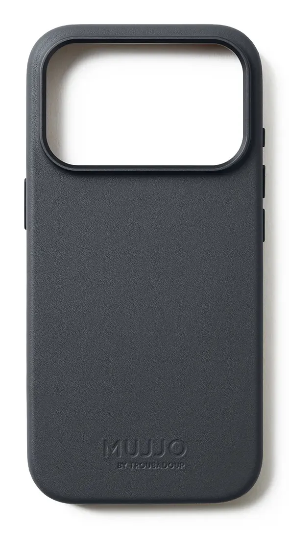 Mujjo Full Leather MagSafe, iPhone 17 Pro -suojakuori, Basalt