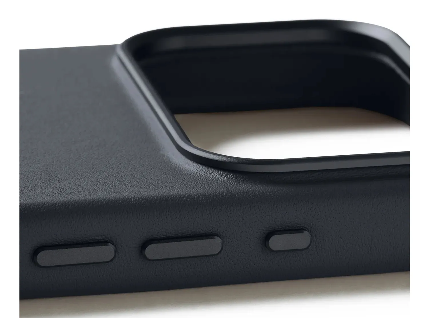 Mujjo Full Leather MagSafe, iPhone 17 Pro -suojakuori, Basalt