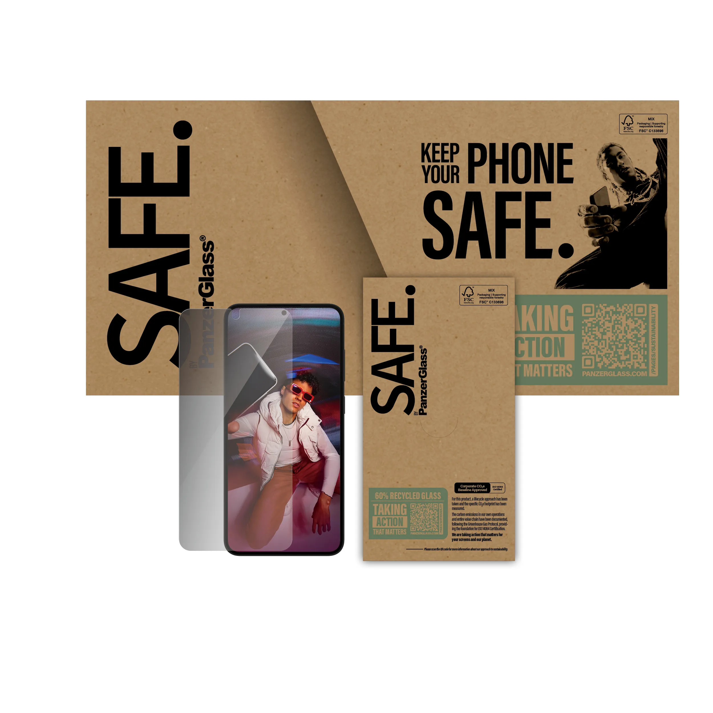 PanzerGlass SAFE Ultra-Wide Fit Galaxy S25 Plus / S24 Plus -panssarilasi, Privacy