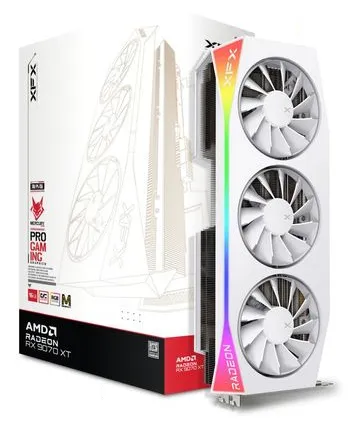 XFX Radeon RX 9070 XT Mercury White Magnetic Air 16GB - graphics card
