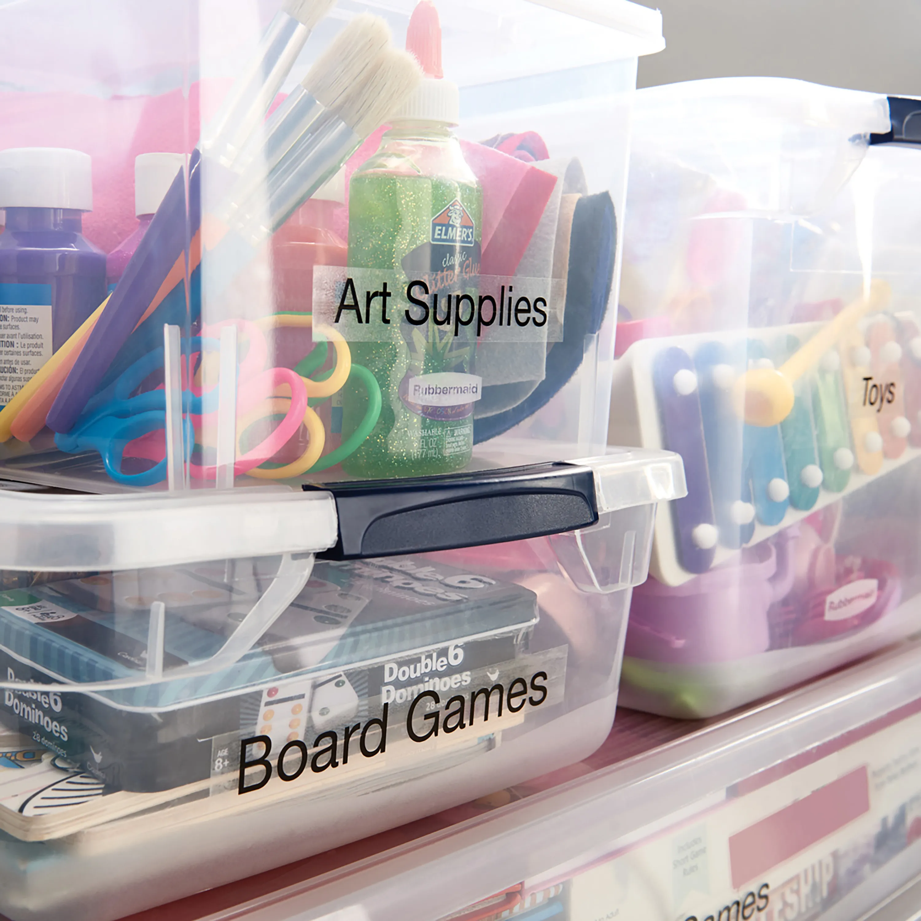 DYMO D1 m&auml;rktejp standard 24mm, svart p&aring; transparent, 7m rulle (5371