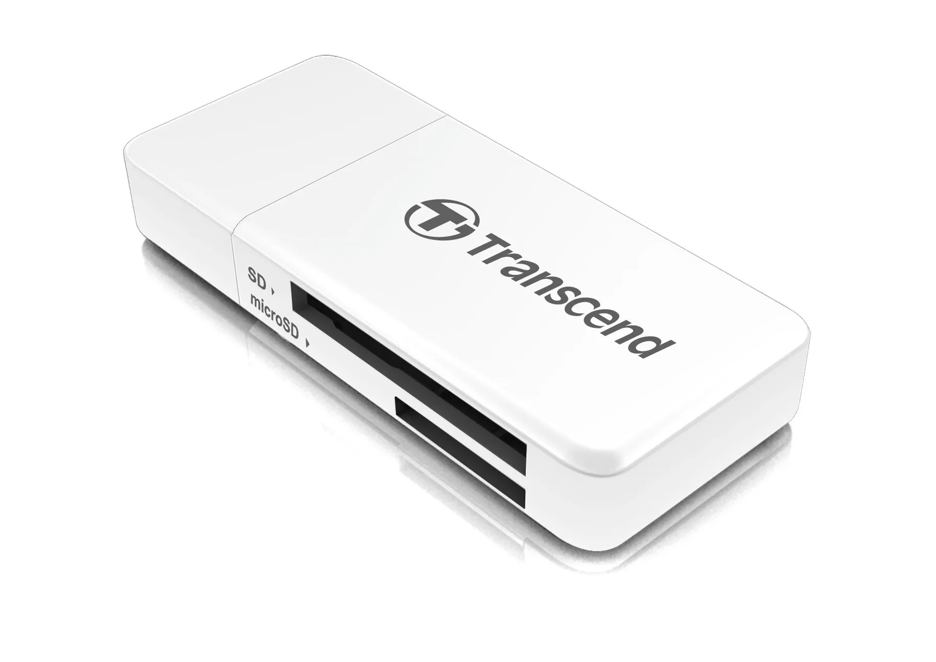 Transcend RDF5 USB 3.1 Kortinlukija, Valkoinen (2-in-1)