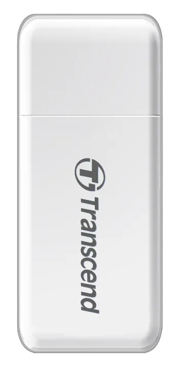 Transcend RDF5 USB 3.1 Kortinlukija, Valkoinen (2-in-1)