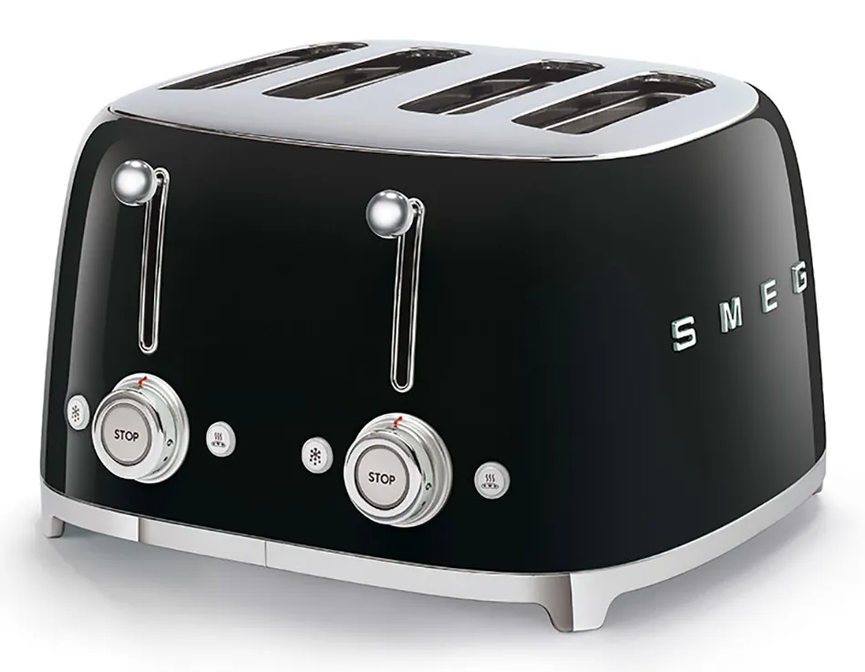Smeg 50's Style - toaster, 4 slice(s),  Black