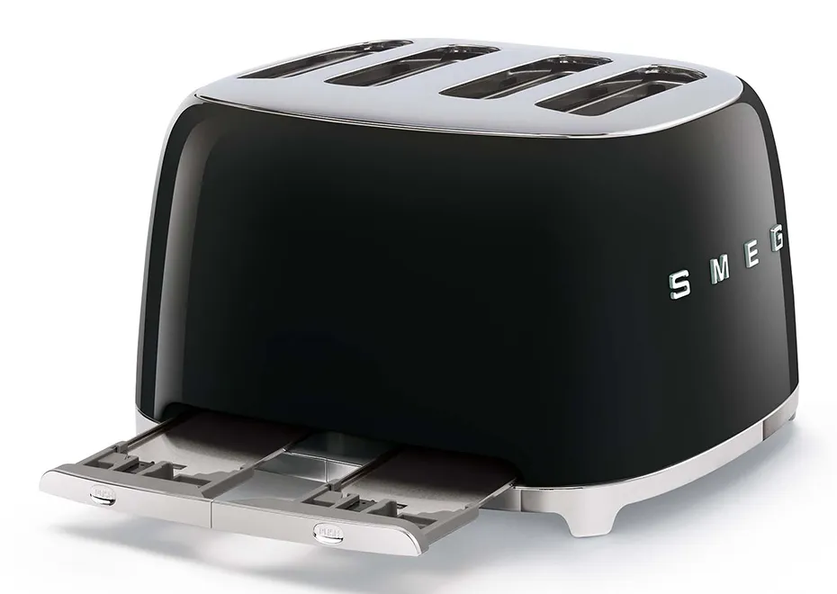 Smeg 50's Style - toaster, 4 slice(s),  Black