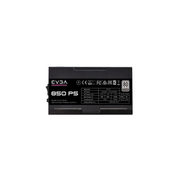 EVGA SuperNOVA P5 850W -virtal&auml;hde, 80 Plus Platinum