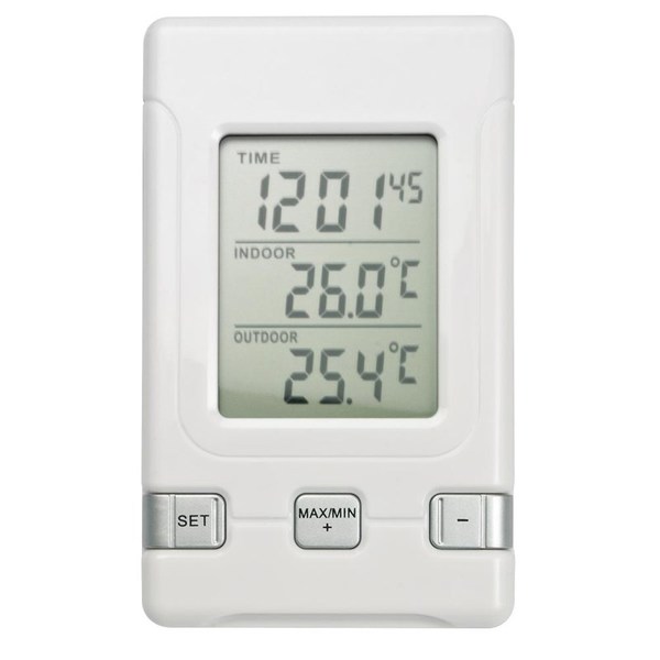 PROOVE L&auml;mp&ouml;mittari Sis&auml;/Ulko Kello/Kalenteri 2xAAA ei sis