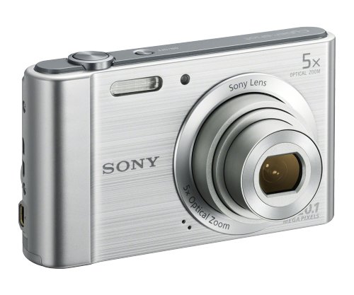 SONY DSCW800S digital camera 20M CCD 28mm 5x IS 2.7inch 720p silver