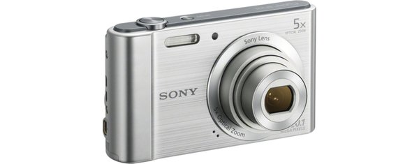 SONY DSCW800S digital camera 20M CCD 28mm 5x IS 2.7inch 720p silver