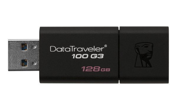 Kingston 128GB DataTraveler 100 G3 USB - memory stick, Black