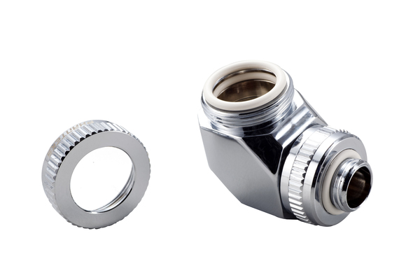 Phanteks 16mm Hard Tube Rotary Fitting 90&deg; G1/4 - Chrome