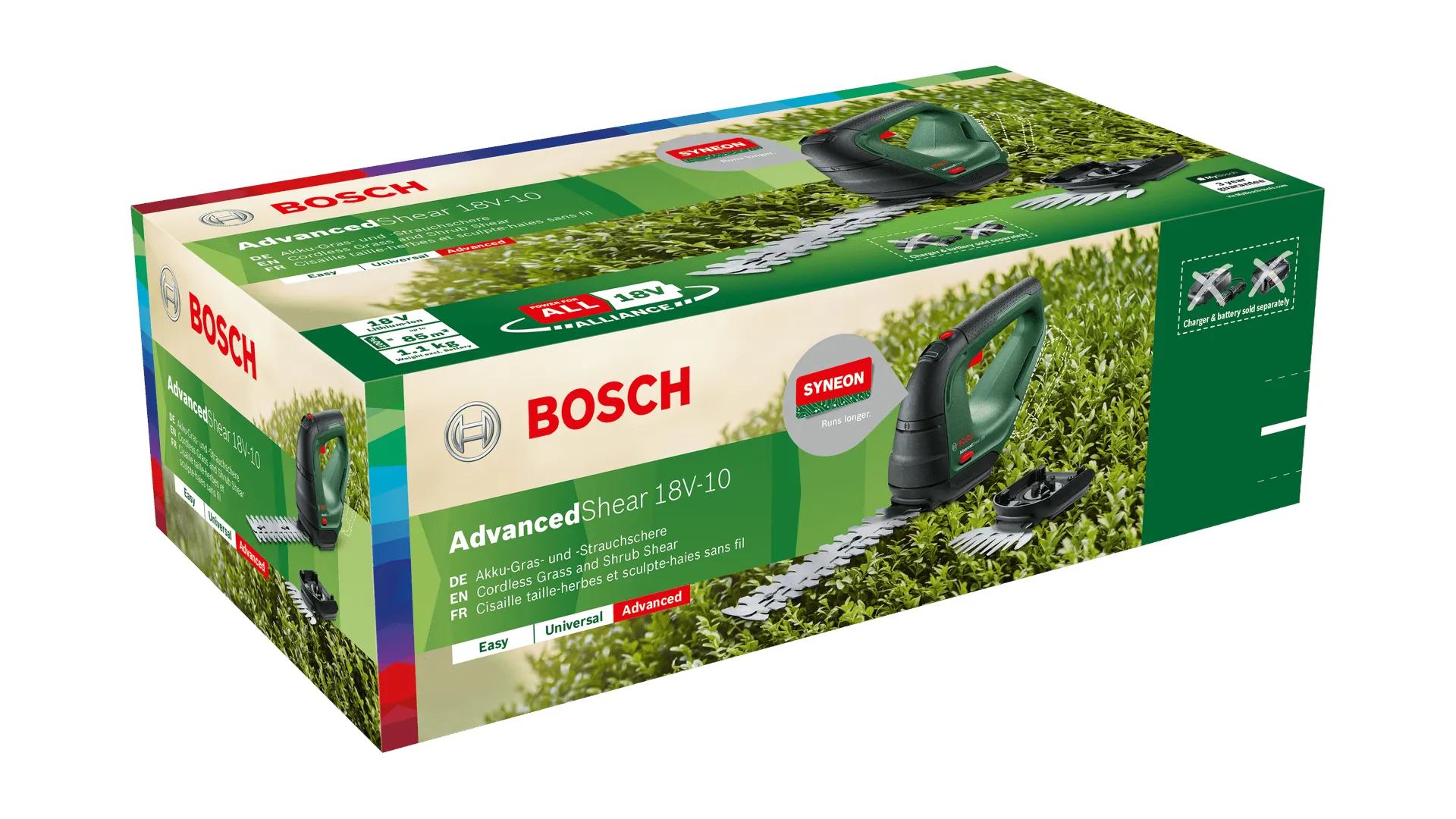 Bosch Advanced Shear 18V-10 Gr&aelig;sklipper/skrubber-kombi Elektrisk 1.45kg